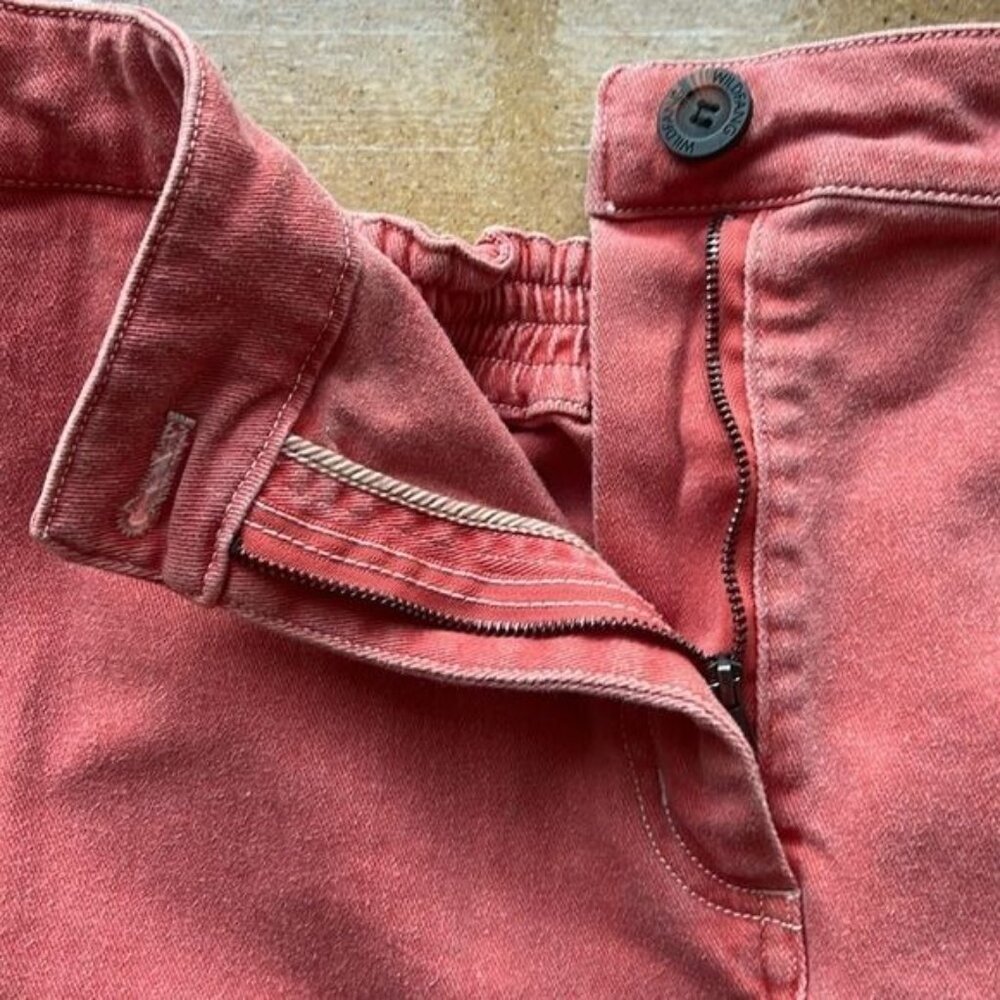 Wildfang Womens Essential Denim Work Skirt Coral Size 3X Stretch Cotton Blend - Picture 5 of 13